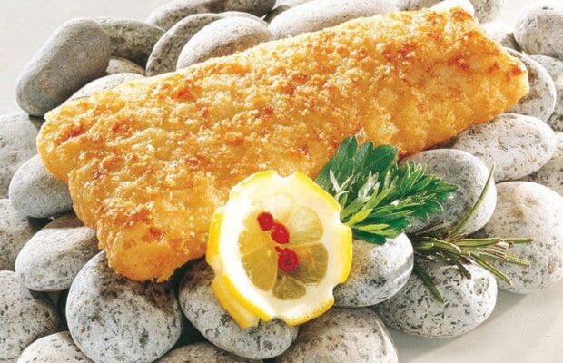 Filete di pesce impanato al limone