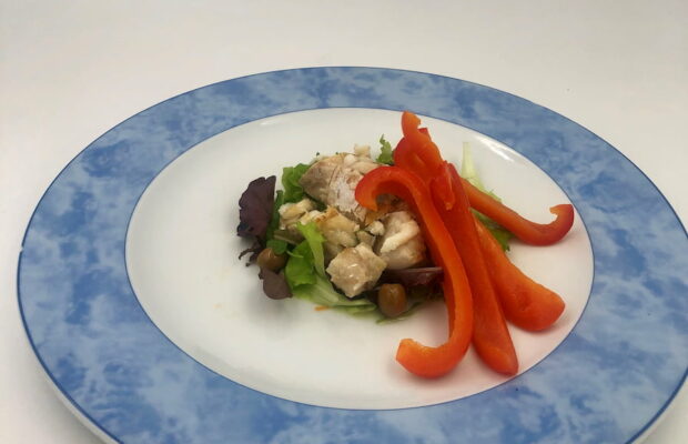insalatina di merluzzo olive e peperoni