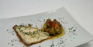 Filetto di Limanda con padellata alla mediterranea