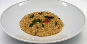 Risotto con ratatouille al profumo di menta