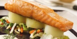 Salmone in bella vista