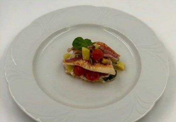 triglia con pomodorini e patate