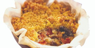 Cestino di parmigiana croccante